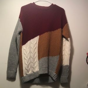 Multicolored knitted sweater